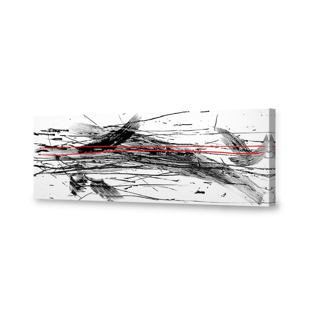 Brushstrokes with Enhanced Red (Long) Canvas Art